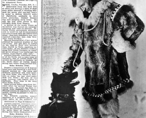 Original newspaper article naming Balto