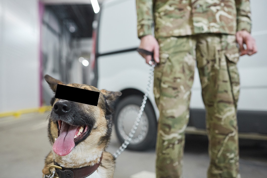 British Army explosive detection dog